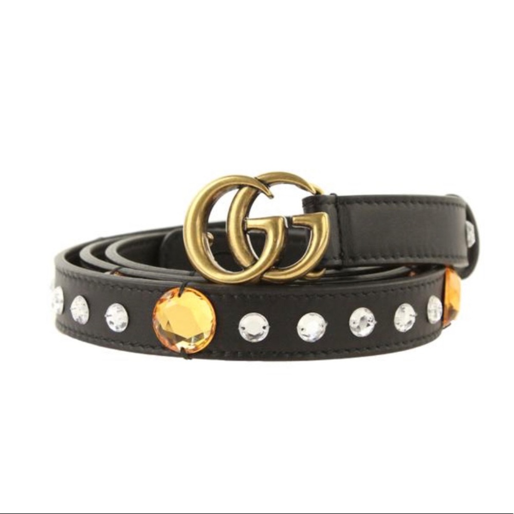 🚫SOLD🚫 Gucci Black GG Moon Crystal Belt
